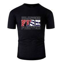Load image into Gallery viewer, Volunteer Firefighter Black Baseball R Fire Fighte Tshirt 2020