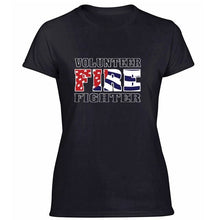 Load image into Gallery viewer, Volunteer Firefighter Black Baseball R Fire Fighte Tshirt 2020