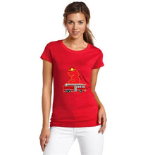 Load image into Gallery viewer, Cute 3rd Birthday Fireman Firefighter Fire Truck tshirt
